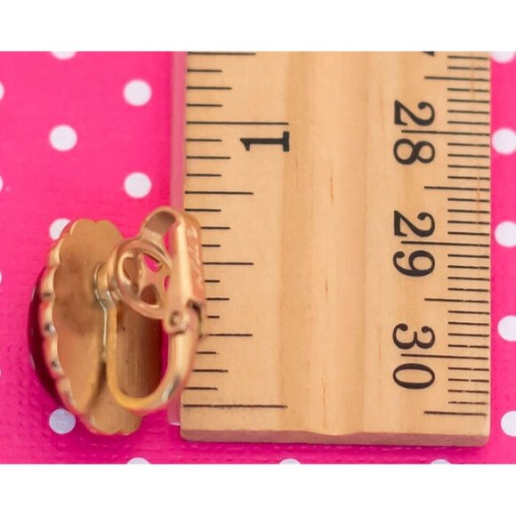 Vintage Dragon Eye Oval Clip On Earrings by Avon - P14 - Picture 3 of 3